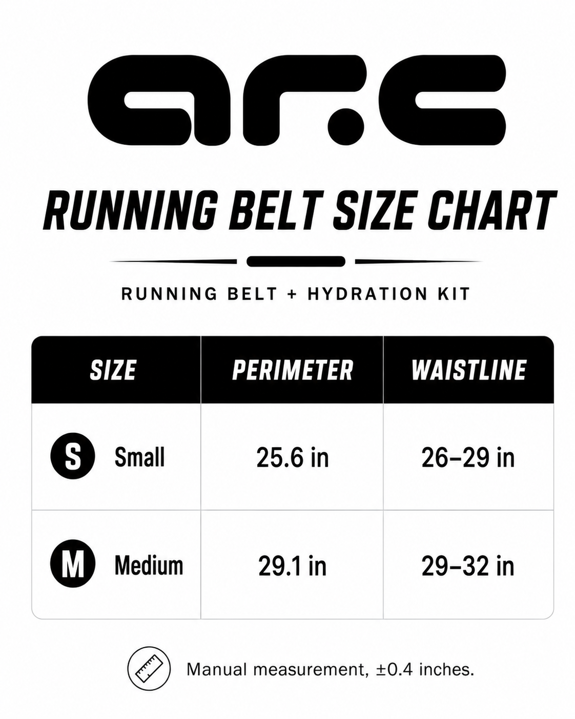 Arc Running Belt+Hydration Kit